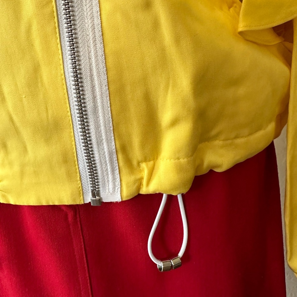NWT Mango Raffled Yellow Jacket - Picture 3 of 8